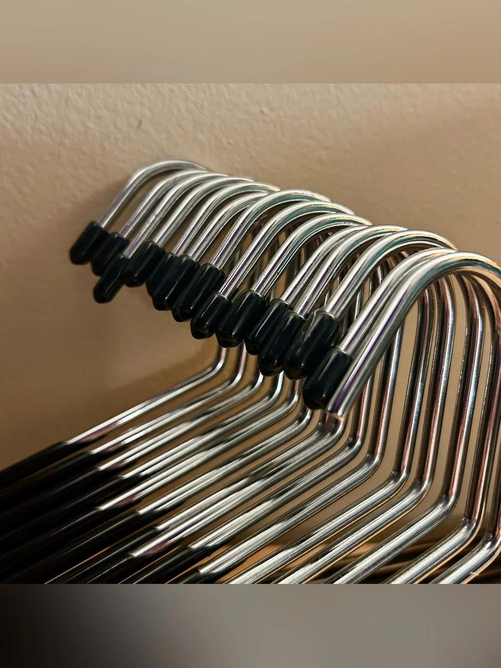 15 Pants Hangers Rubber Non-Slip Coating Grip 14” Open End Metal Pant Hanger